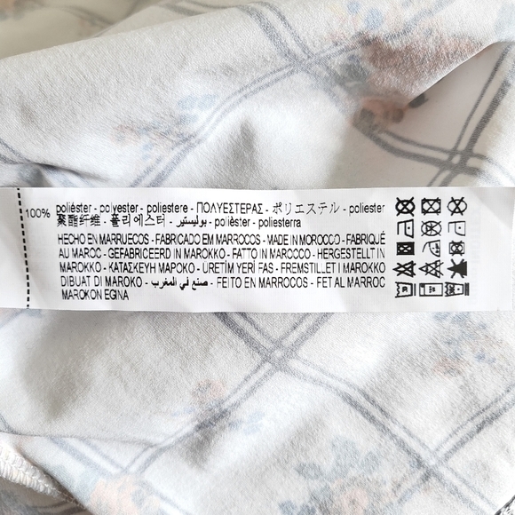 New Zara Floral Print Brock Collection/Bridgerton Style Poplin Midi Dress NWT M - Picture 11 of 11